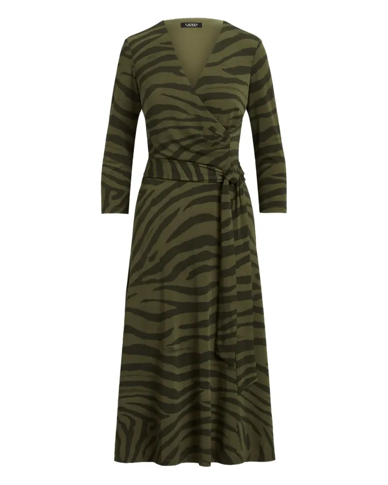 Ralph Lauren zebra-print midi dress - Grün Grün