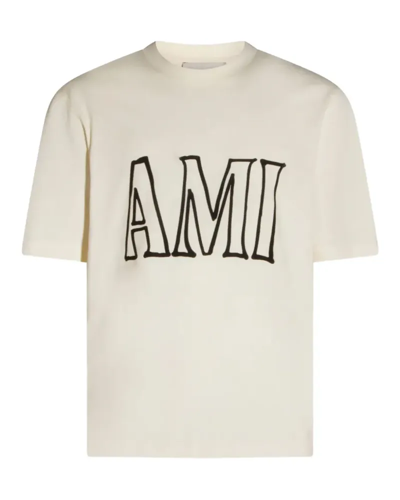 AMI Paris printed T-shirt - Nude Nude
