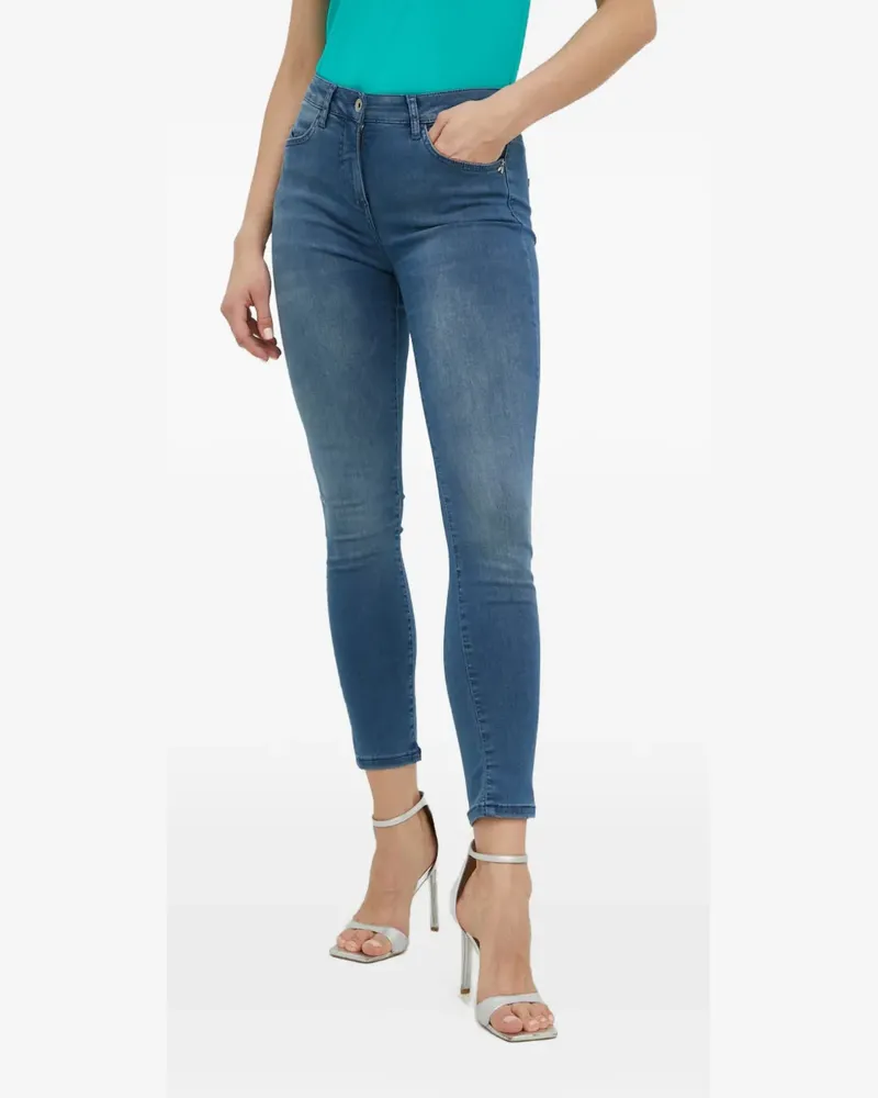 Patrizia Pepe Schmale Jeans mit Knöpfen - Blau Blau
