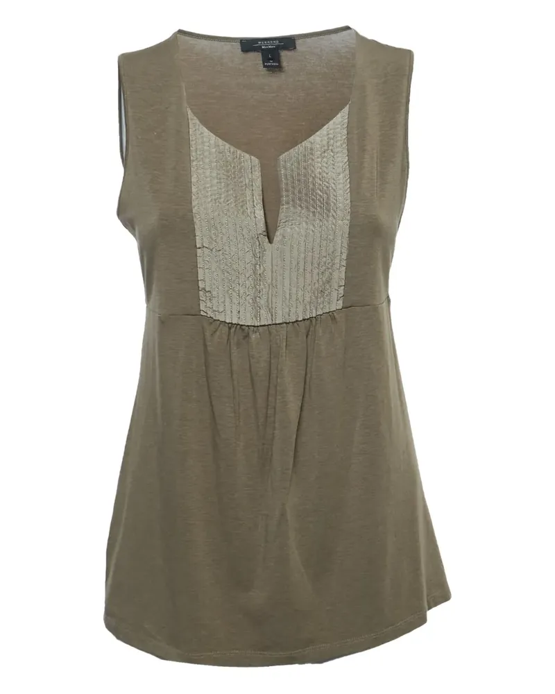 Max Mara Blusentop mit Falten - Braun Braun