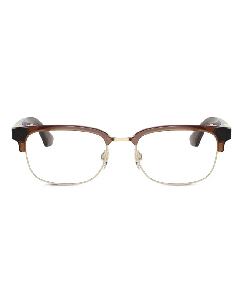 Burberry Eckige Sonnenbrille mit goldfarbenem Detail Gold
