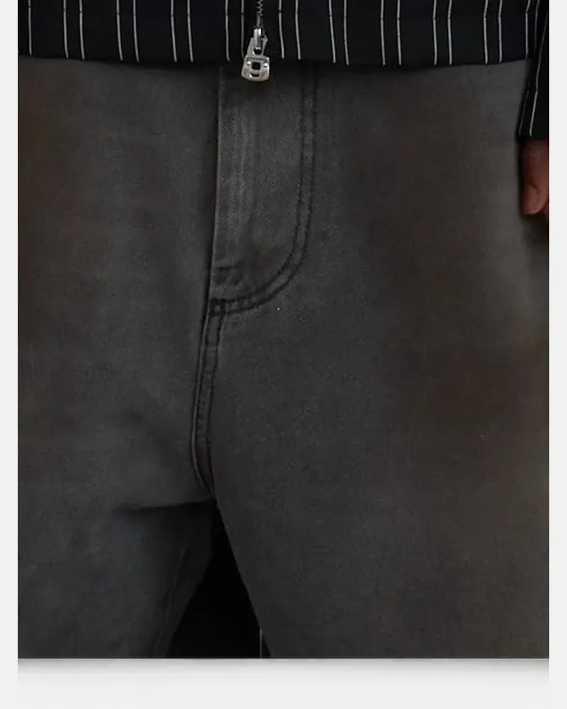 TheSoloIst pinstriped patch-detail jacket - Schwarz Schwarz