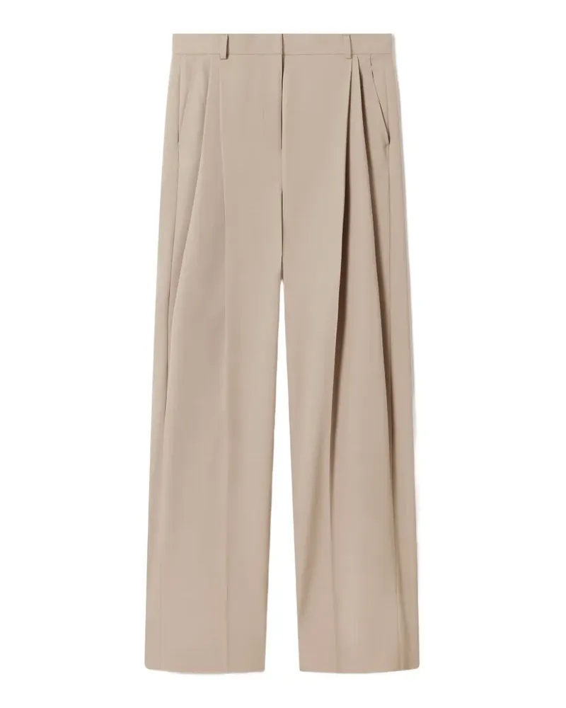 Stella McCartney pleated wide-leg trousers - Nude Nude