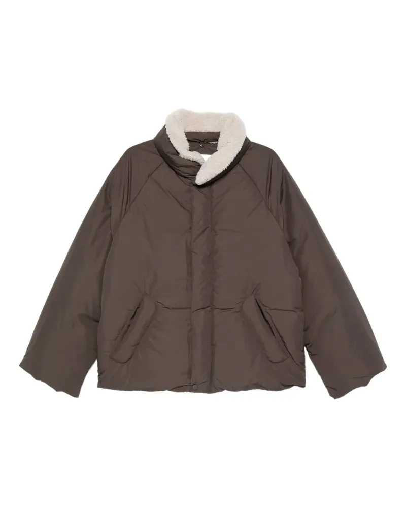 LOW CLASSIC Steppjacke mit Fleece-Kragen - Braun Braun