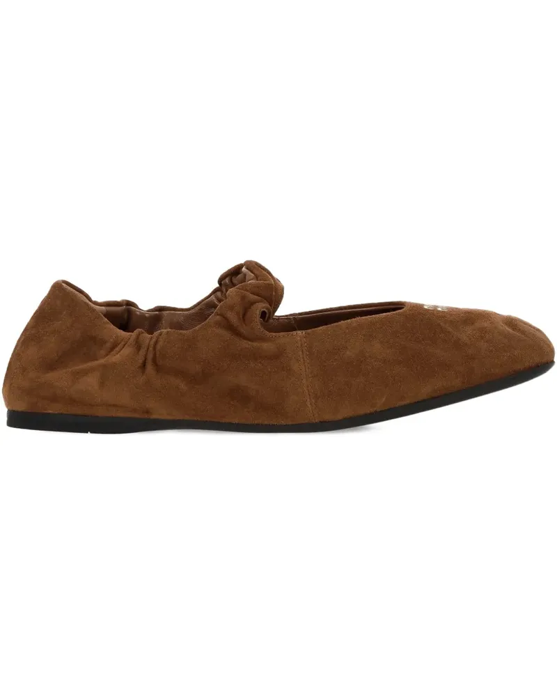 Miu Miu Ballerinas mit Raffungen - Braun Braun