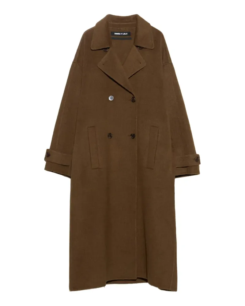 BIMBA Y LOLA Wendbarer Mantel mit olivgrünem Gürtel Grün