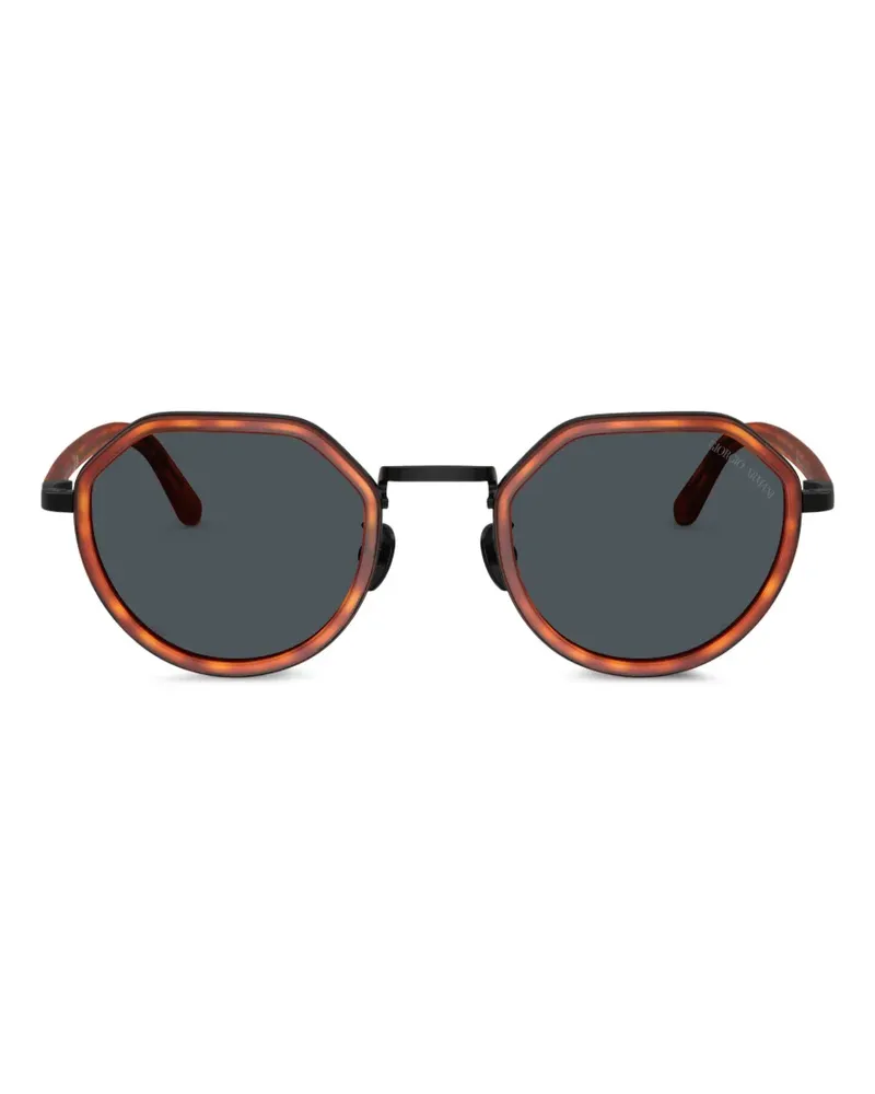Giorgio Armani geometric-frame sunglasses - Braun Braun