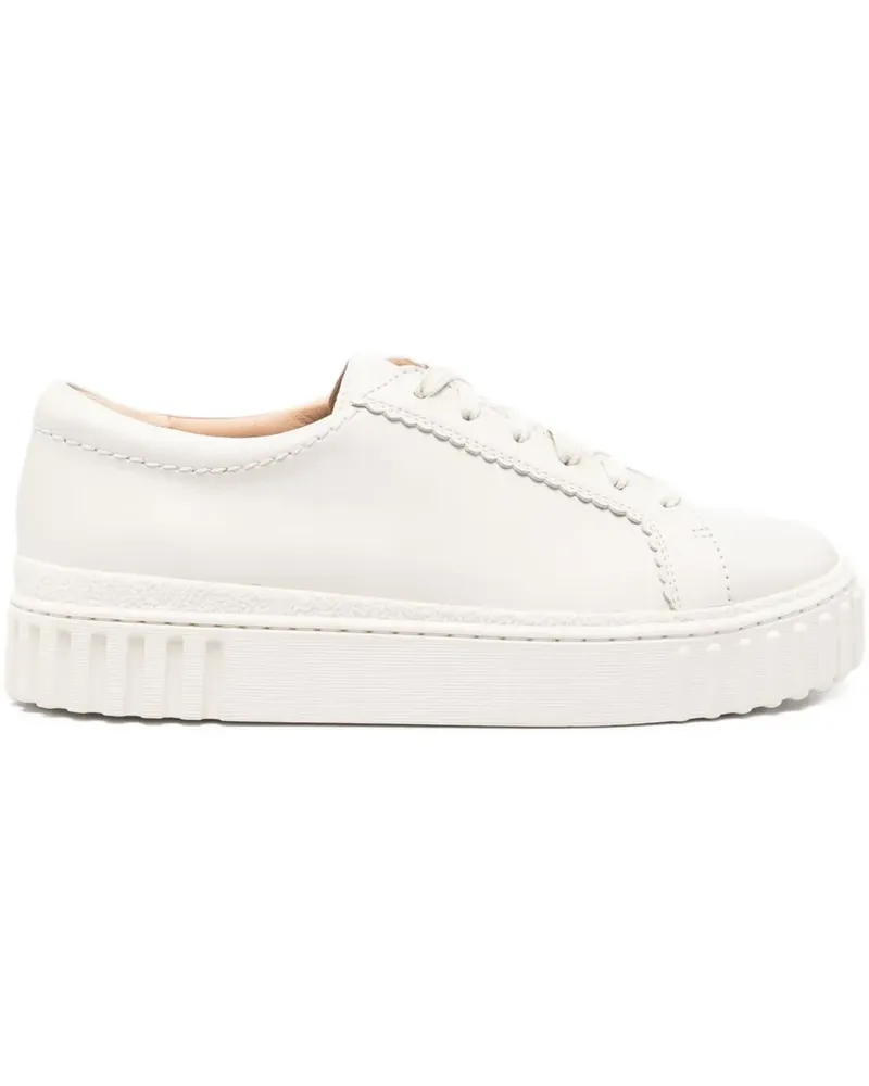 Clarks Mayhill Sneakers mit Plateau - Weiß Weiß
