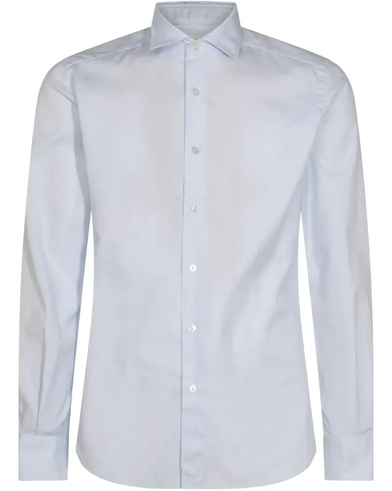Glanshirt Klassisches Hemd - Blau Blau