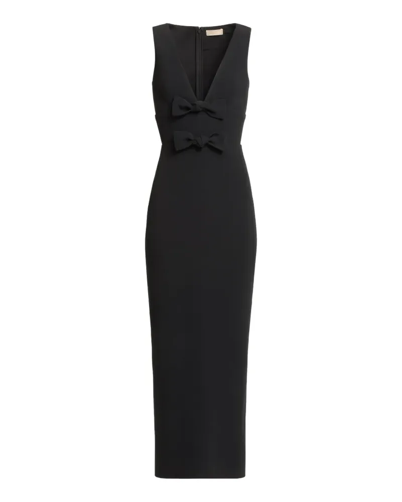 Elie Saab Midikleid mit Schleife - Schwarz Schwarz