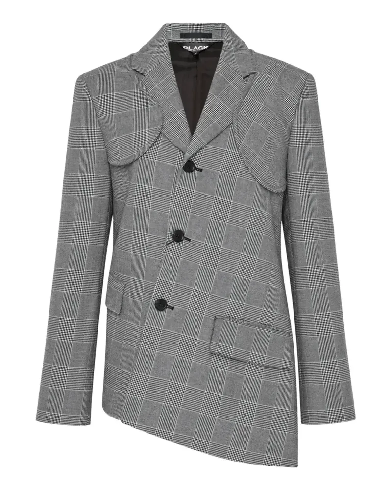 Comme des Garçons Glen Check asymmetric blazer - Grau Grau