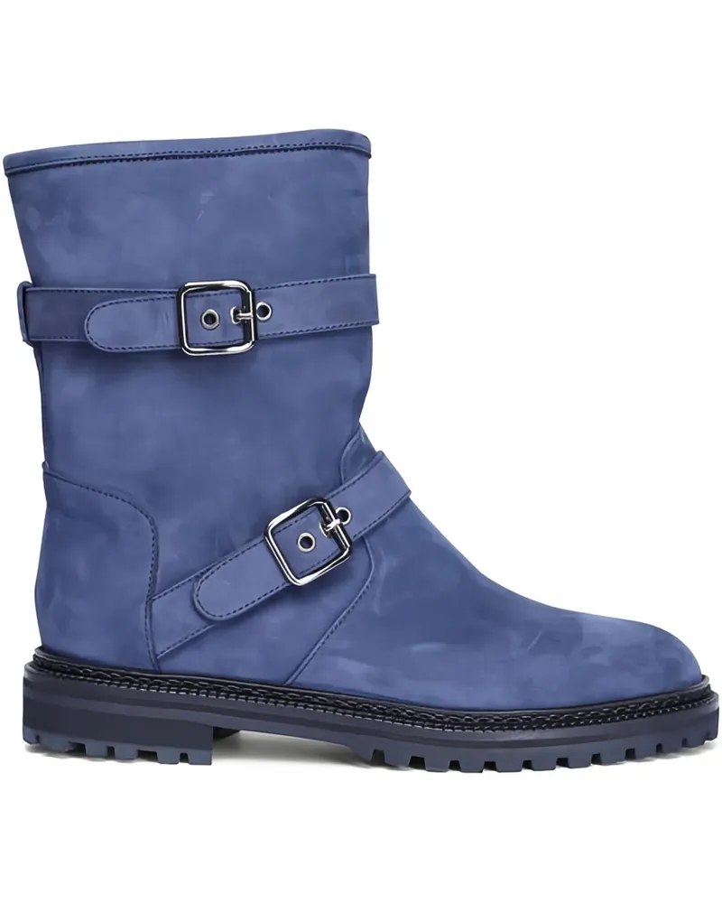 Manolo Blahnik Sulaltrosa 30 buckled ankle boots - Blau Blau