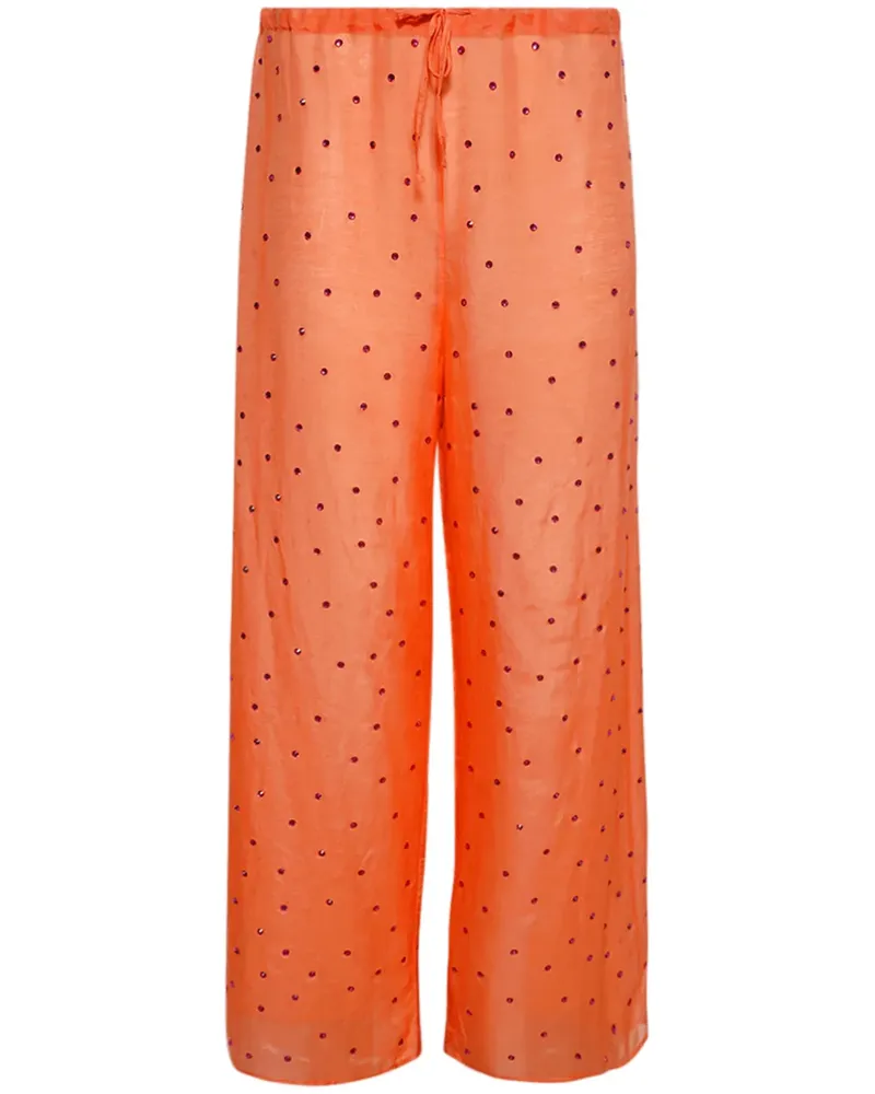 Oséree Hose mit Schmucksteinen - Orange Orange