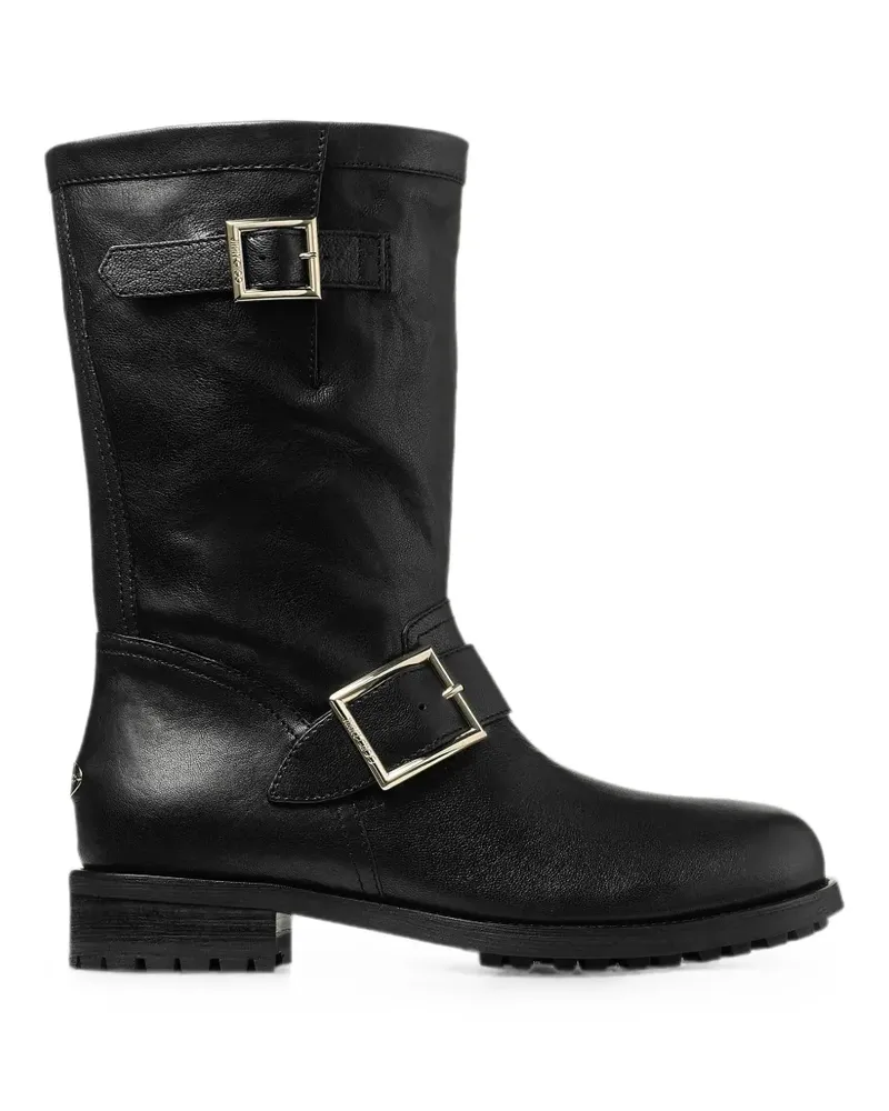 Jimmy Choo Biker Mid buckle-strap boots - Schwarz Schwarz