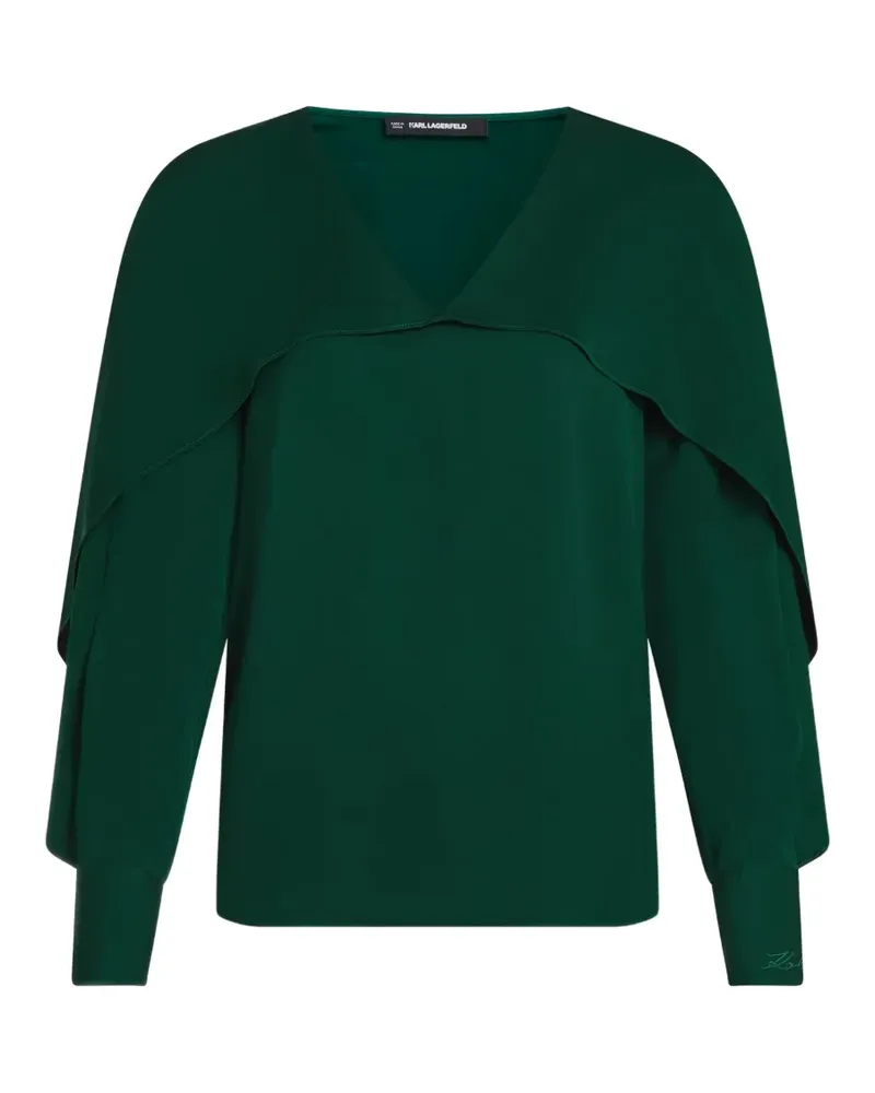 Karl Lagerfeld Bluse mit V-Ausschnitt - Grün Grün