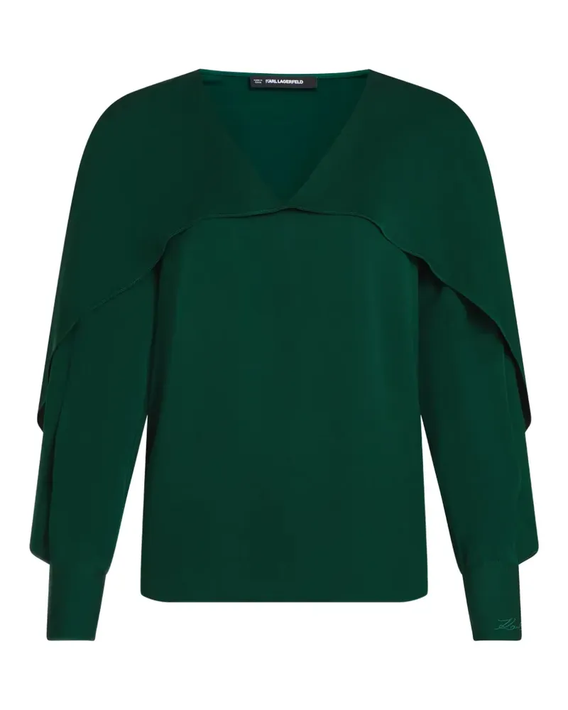 Karl Lagerfeld Bluse mit V-Ausschnitt - Grün Grün