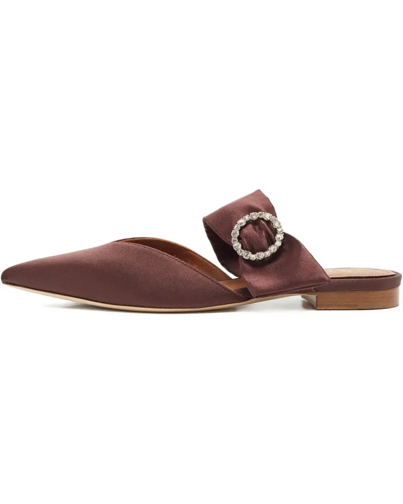 Malone Souliers Satin-Ballerinas mit spitzer Kappe - Braun Braun