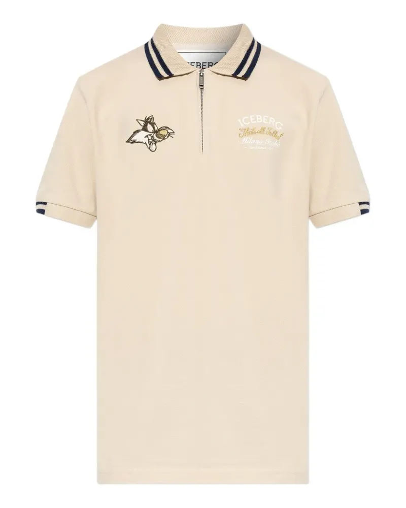 Iceberg embroidered piqué polo shirt - Nude Nude