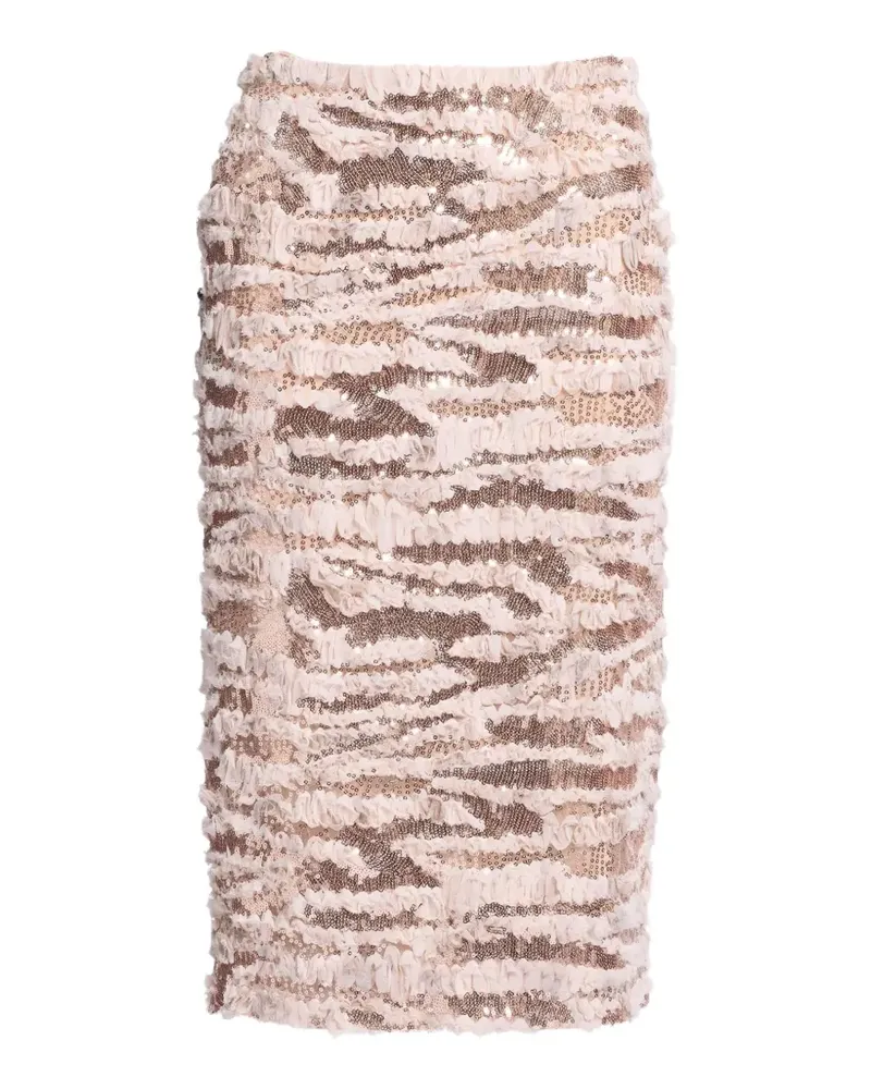 Elie Saab Midirock mit Pailletten - Rosa Rosa