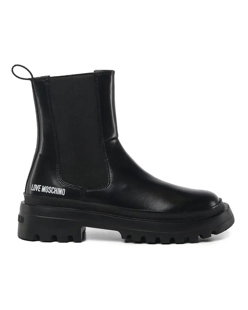 Moschino Stiefel mit Stretcheinsätzen - Schwarz Schwarz