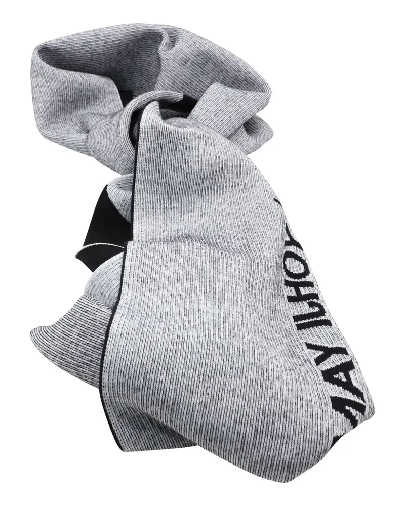 Y-3 logo jacquard scarf - Grau Grau