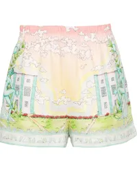 Casablanca Paris Vase Shorts aus Leinen Rosa