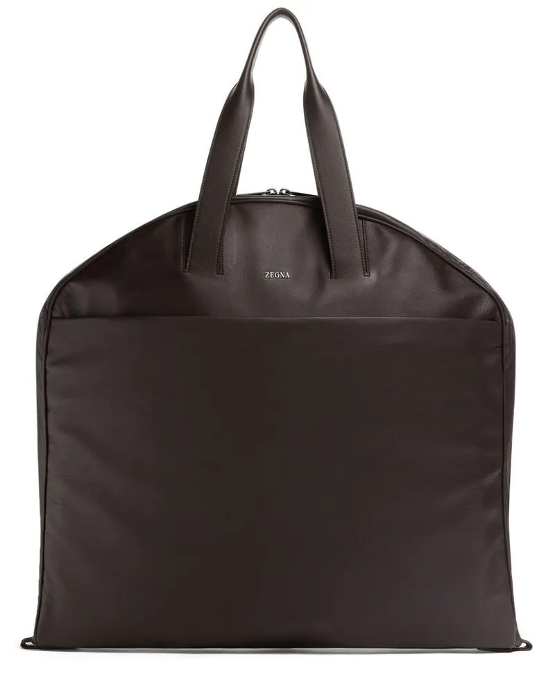 Ermenegildo Zegna SECONDSKIN Kleidersack aus Leder - Braun Braun