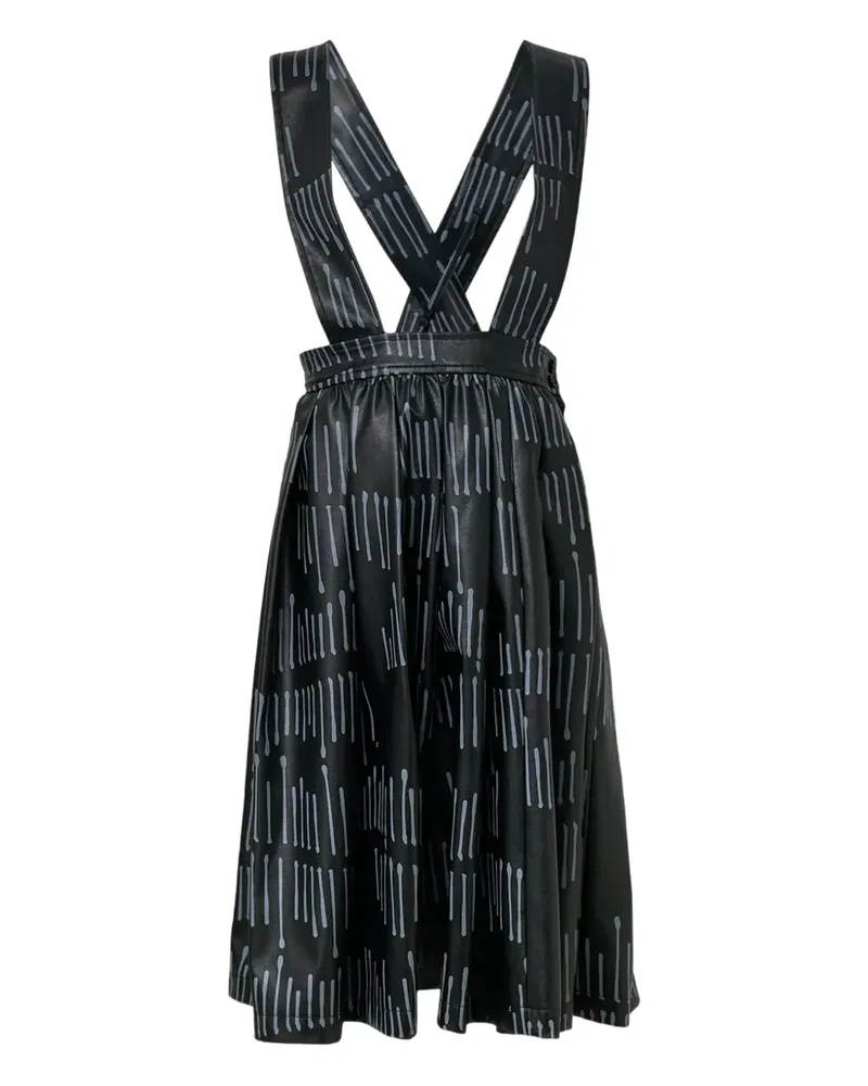 Comme des Garçons Filip Pagowski Midikleid mit Print - Schwarz Schwarz