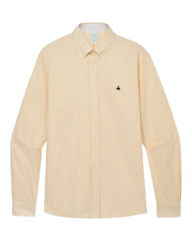 Brooks Brothers Hemd mit Logo-Stickerei - Gelb Gelb