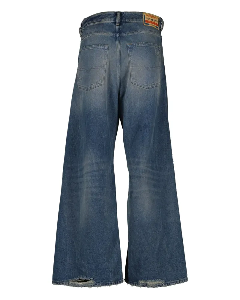 Diesel Weite Jeans im Distressed-Look - Blau Blau