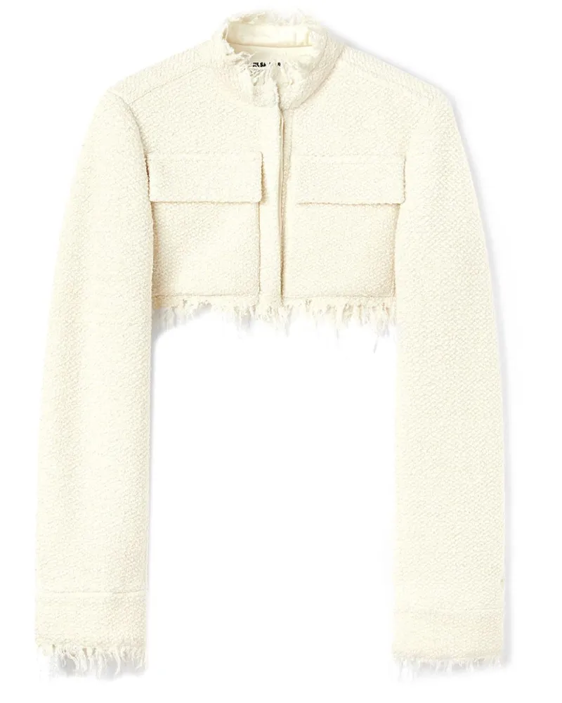 Jil Sander Klassische Cropped-Jacke - Weiß Weiß
