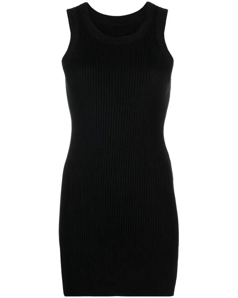Sacai Minikleid aus Seide - Schwarz Schwarz