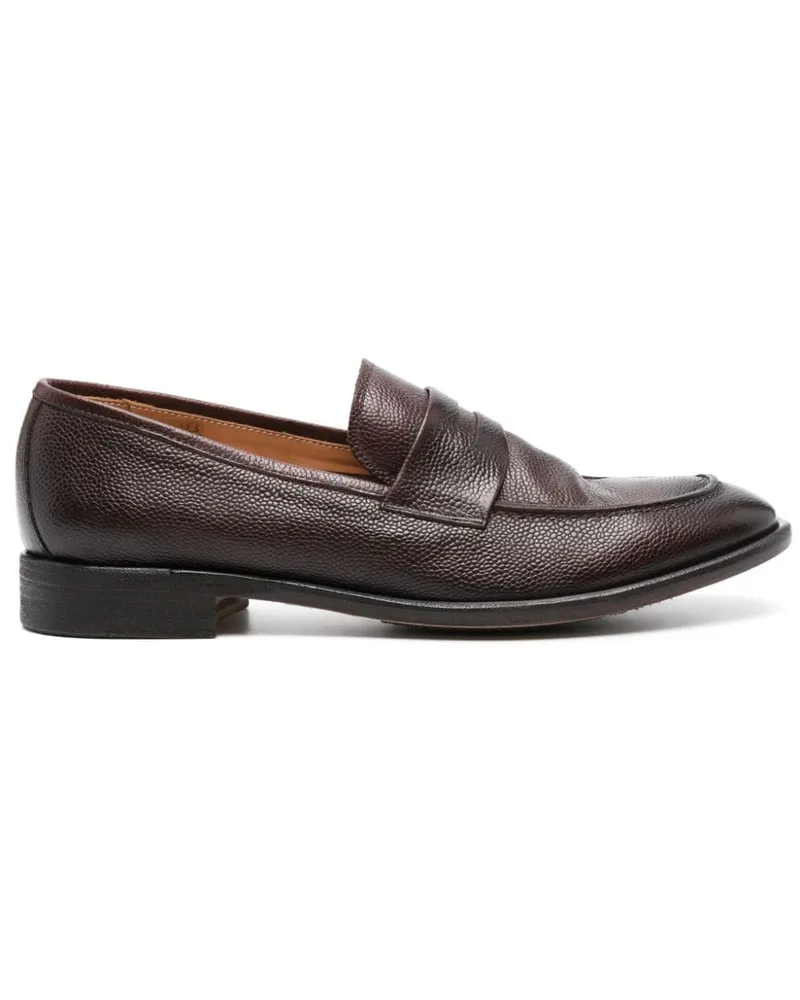 Alberto Fasciani Loafer aus strukturiertem Leder Braun