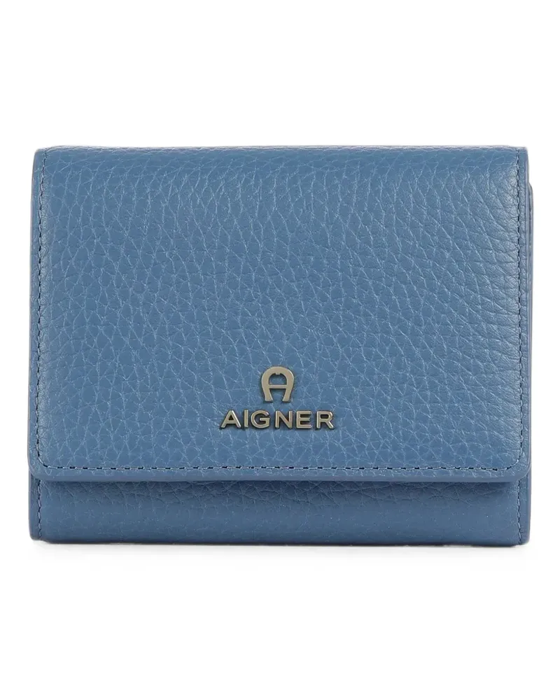 Aigner Portemonnaie aus gekörntem Leder - Blau Blau