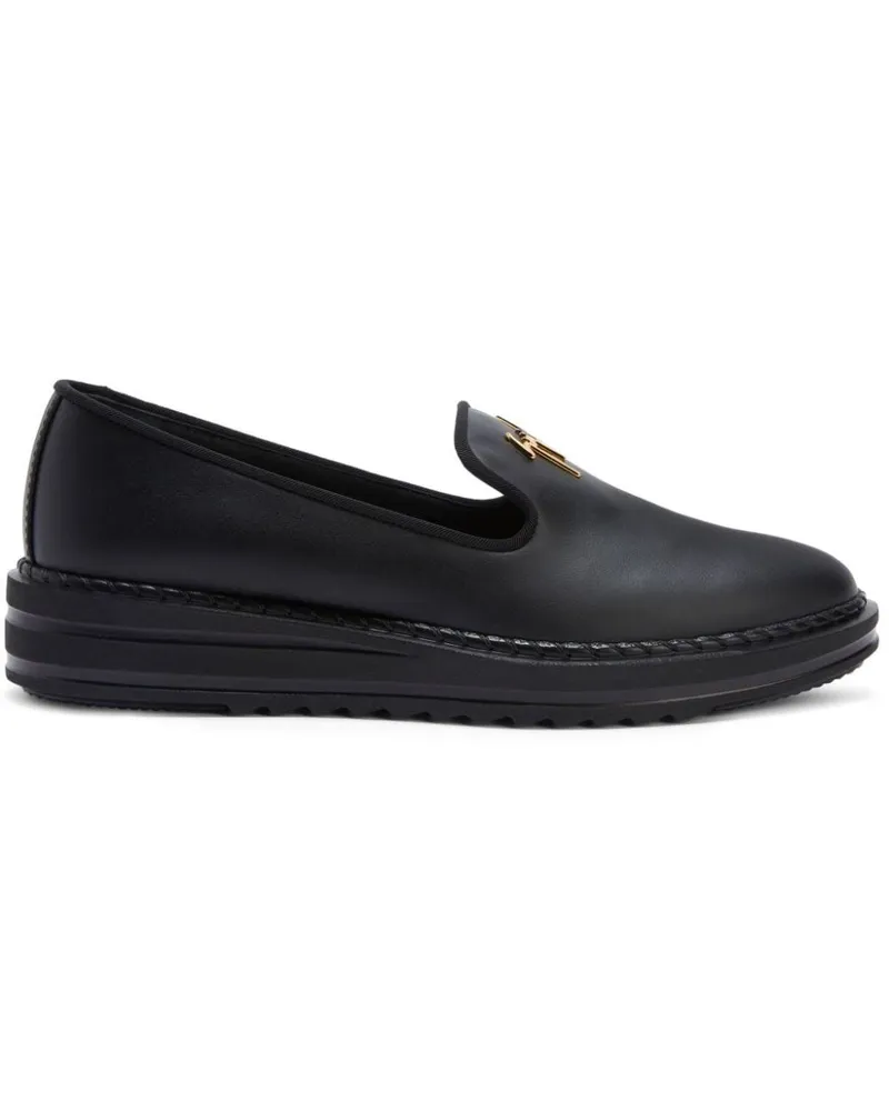 Giuseppe Zanotti Loafer mit Logo Schwarz