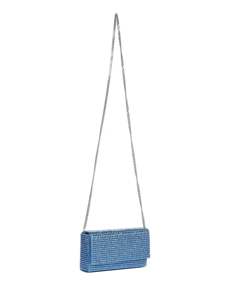 Amina Muaddi Mini Paloma Supera Clutch - Blau Blau