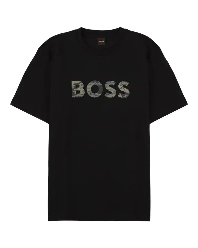 HUGO BOSS T-Shirt mit Logo-Print - Schwarz Schwarz