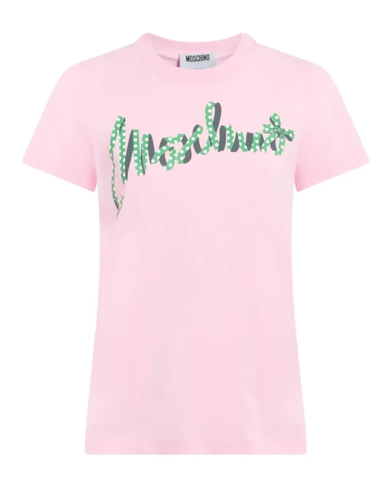 Moschino T-Shirt mit Logo-Print - Rosa Rosa