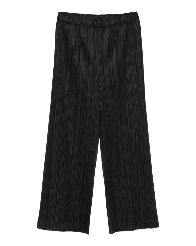 Issey Miyake Cropped-Hose mit Falten - Schwarz Schwarz