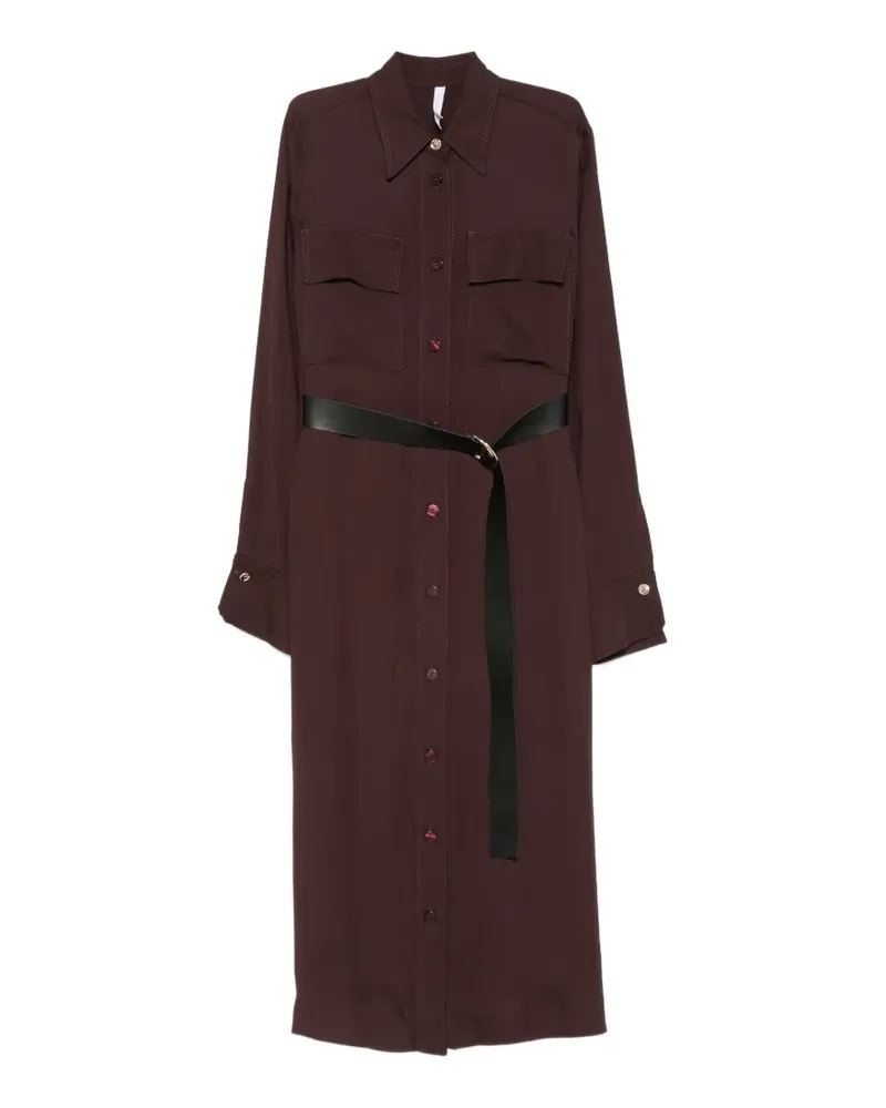 IMPERIAL Midikleid mit Gürtel - Rot Rot