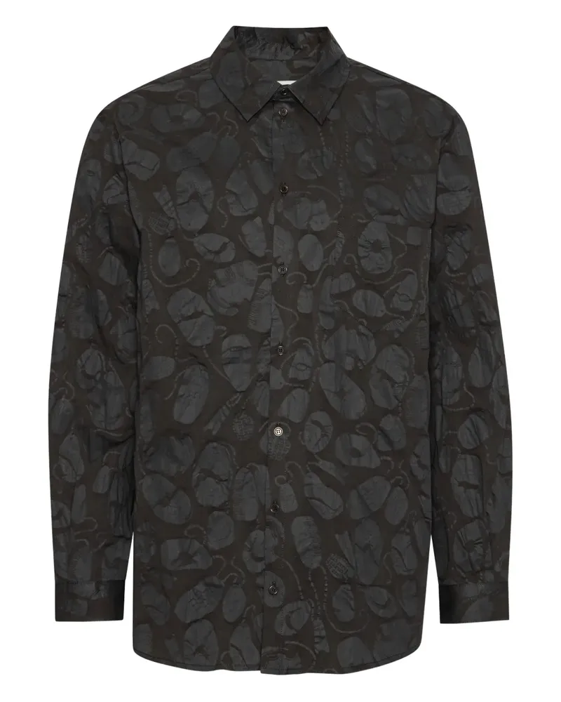 Henrik Vibskov patterned shirt - Schwarz Schwarz