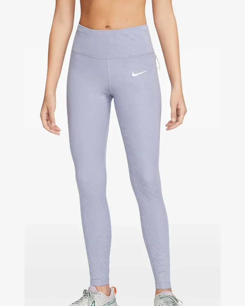 Nike Indigo Haze/Cave Purple Lauf-Leggings mit reflektierendem Print - Violett Violett