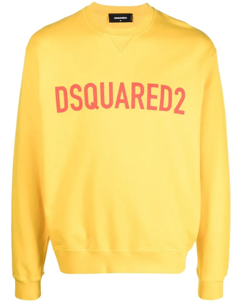 Dsquared2 Sweatshirt mit Logo-Print - Gelb Gelb