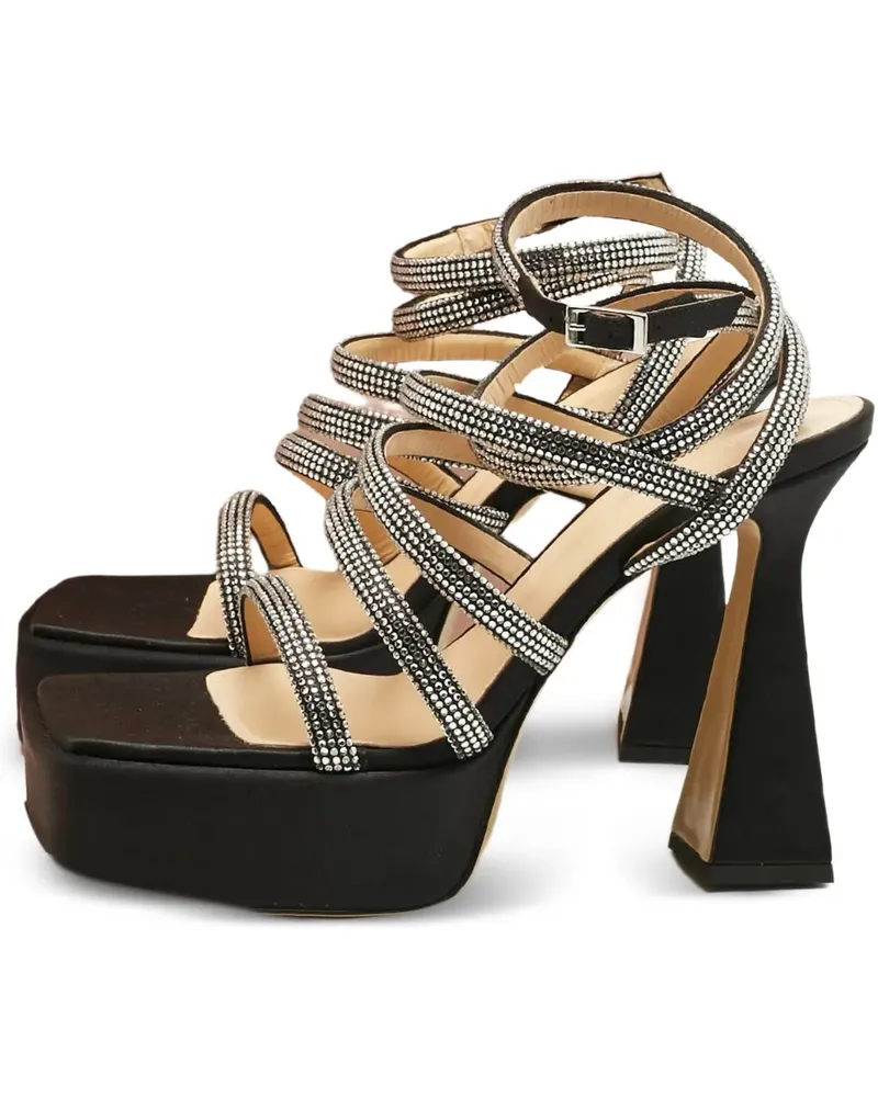 Mach & Mach Sydney Plateau-Sandalen mit Absatz - Schwarz Schwarz