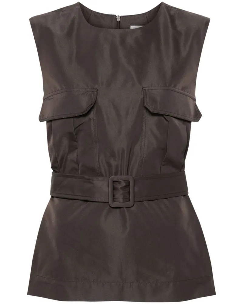 P.A.R.O.S.H. P.A.R.O H. Top mit Gürtel - Grau Grau