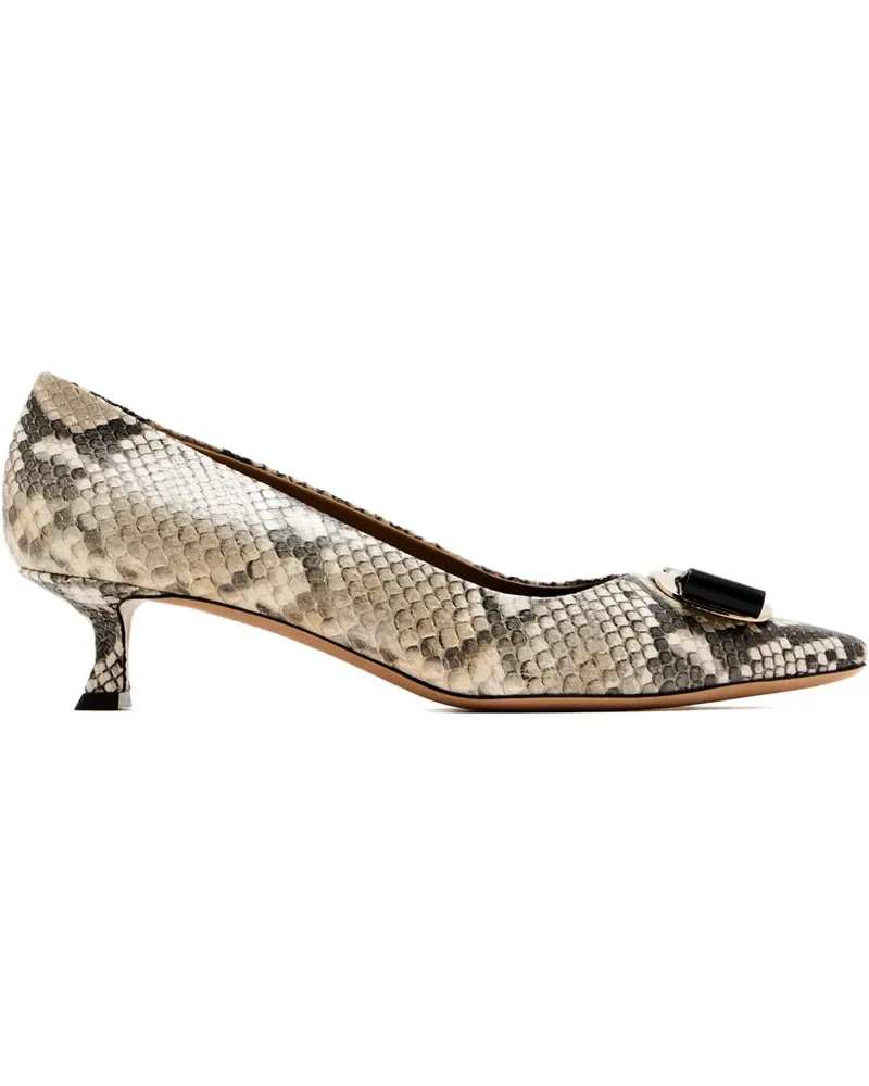 Ferragamo 40mm Zelma bow pumps - Nude Nude