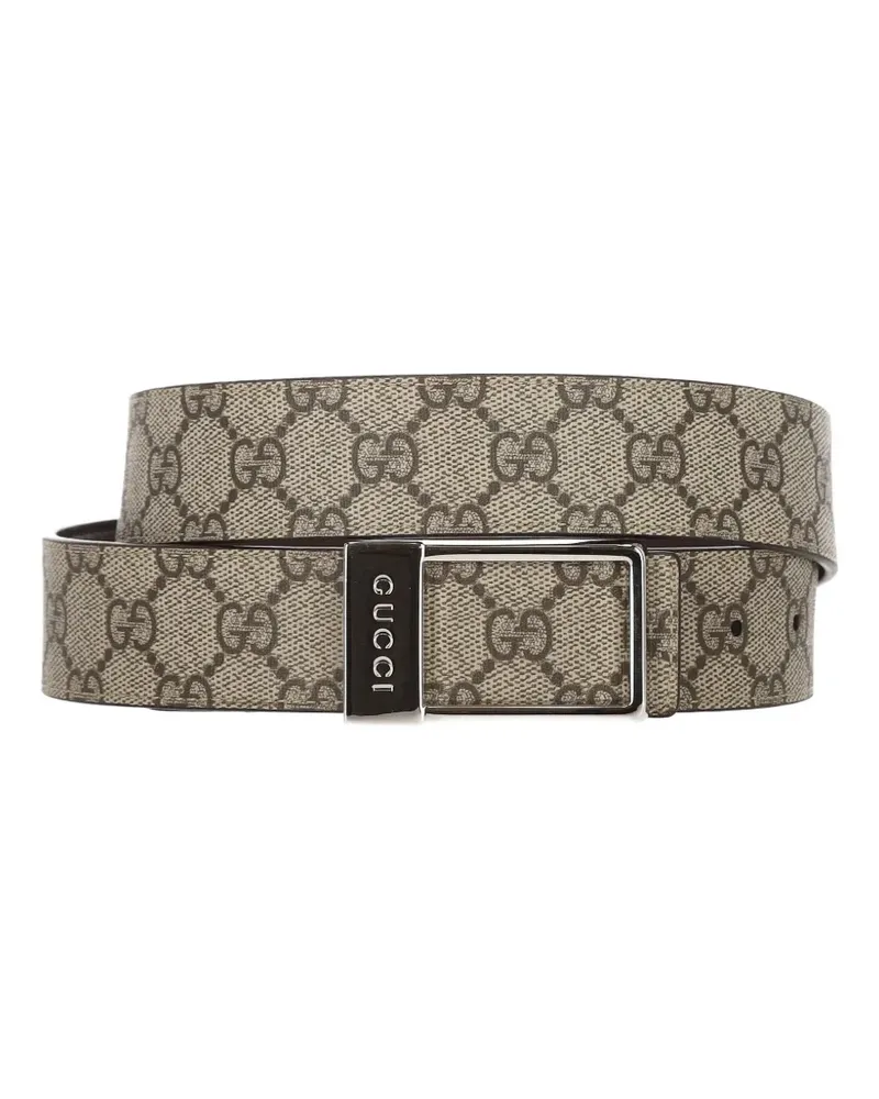 Gucci rectangular-buckle reversible belt - Nude Nude