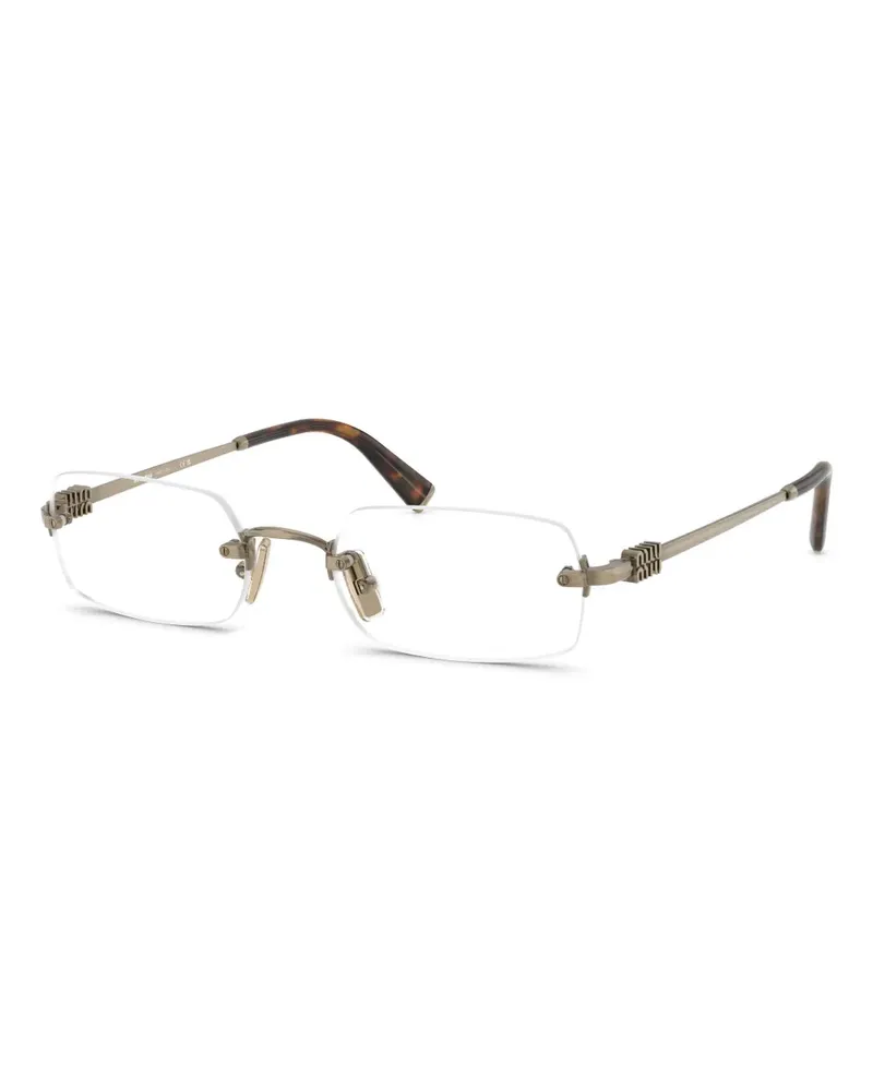 Miu Miu Brille mit eckigem Gestell - Grau Grau