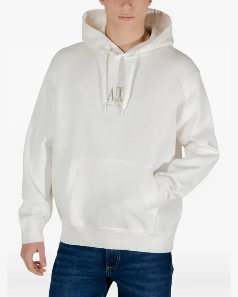 Armani Exchange Hoodie mit Logo-Print - Weiß Weiß