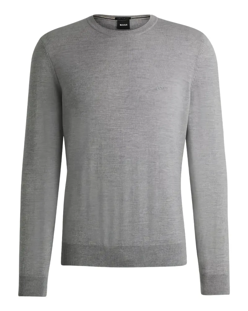 HUGO BOSS crew-neck long-sleeve sweater - Grau Grau